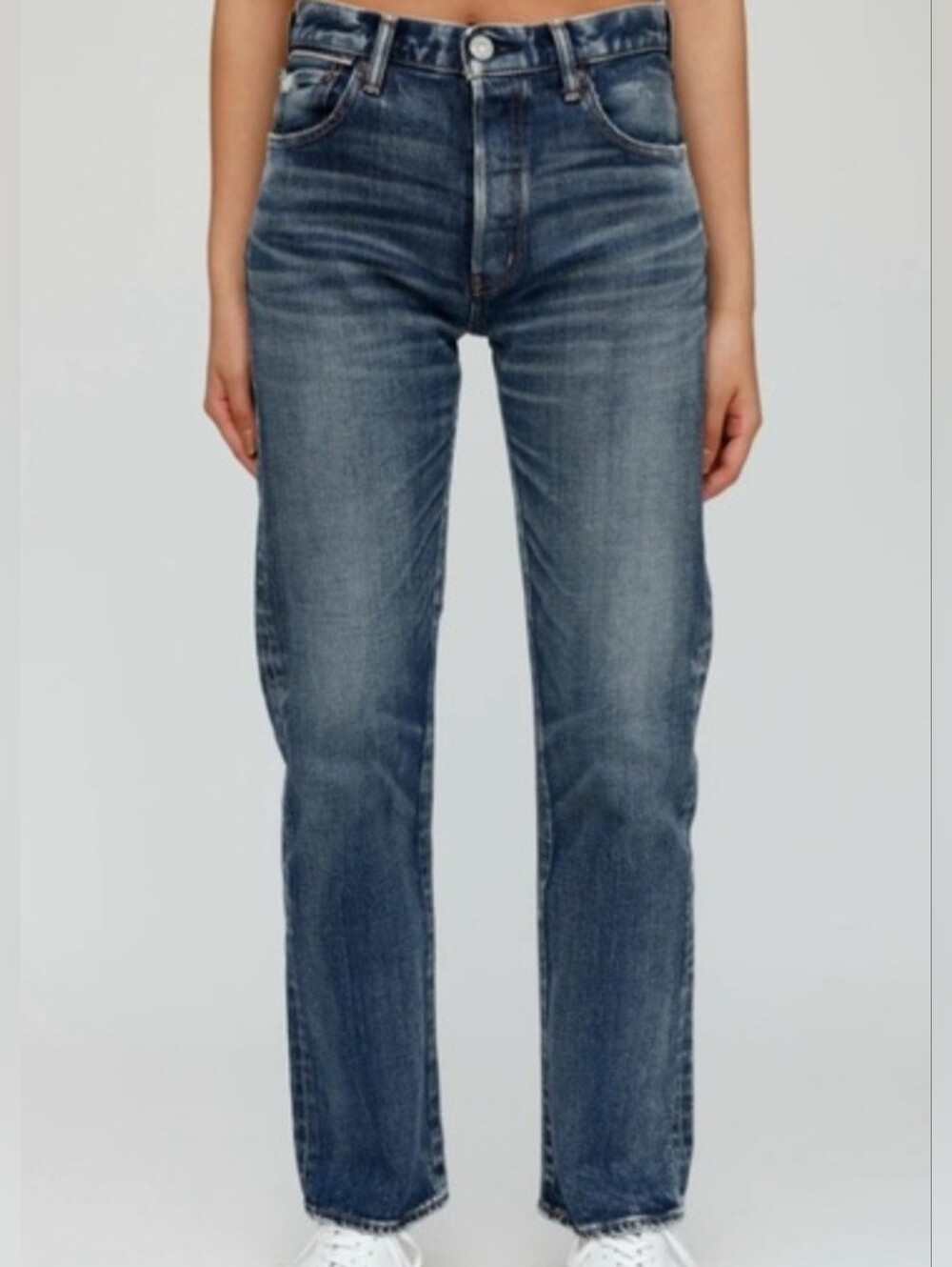 Moussy Vintage Jeans Farwell Straight Size Womens 27 Mid Rise Low Stretch Denim